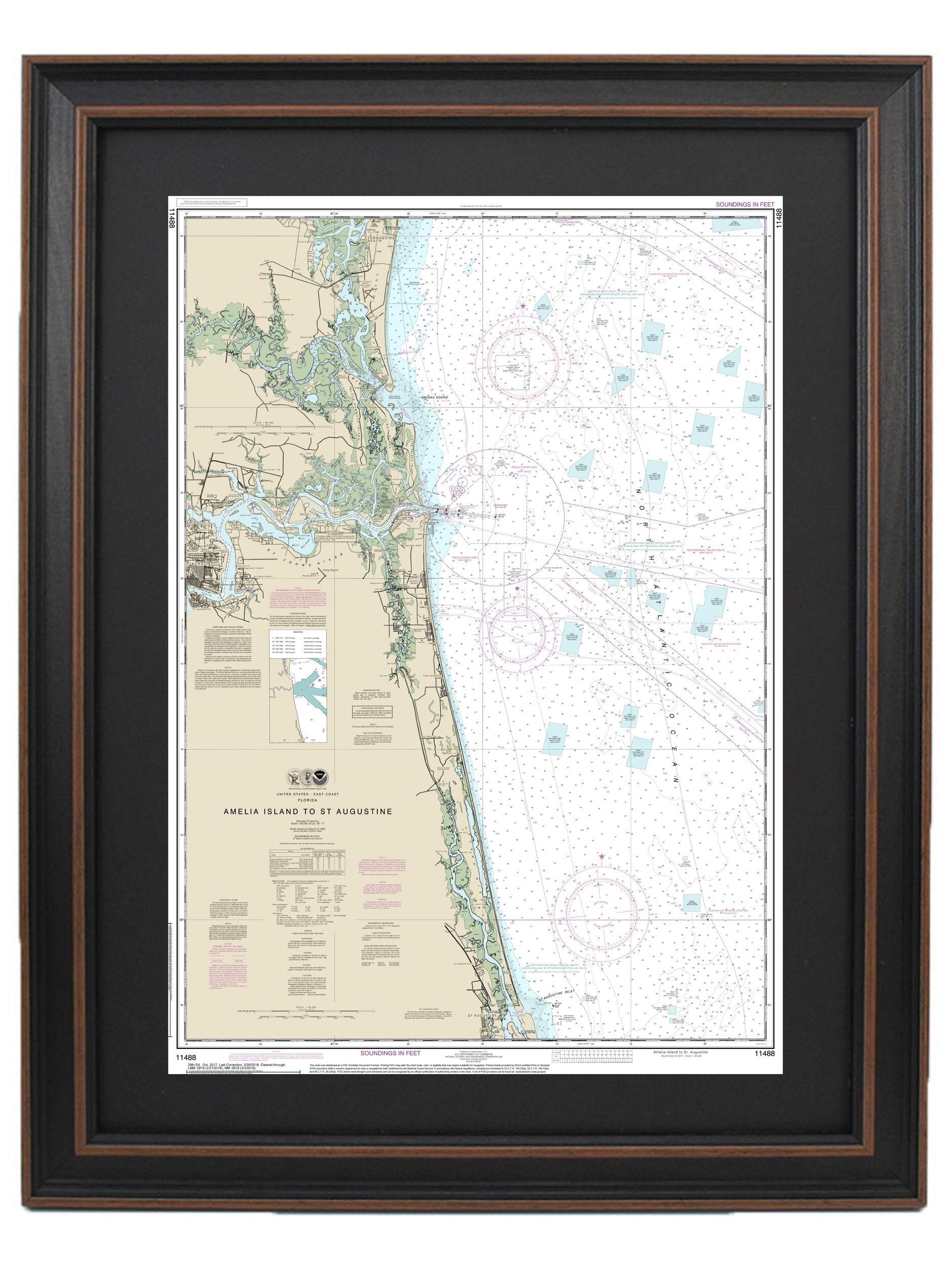 Longshore Tides Amelia Island To St. Augustine Nautical Chart